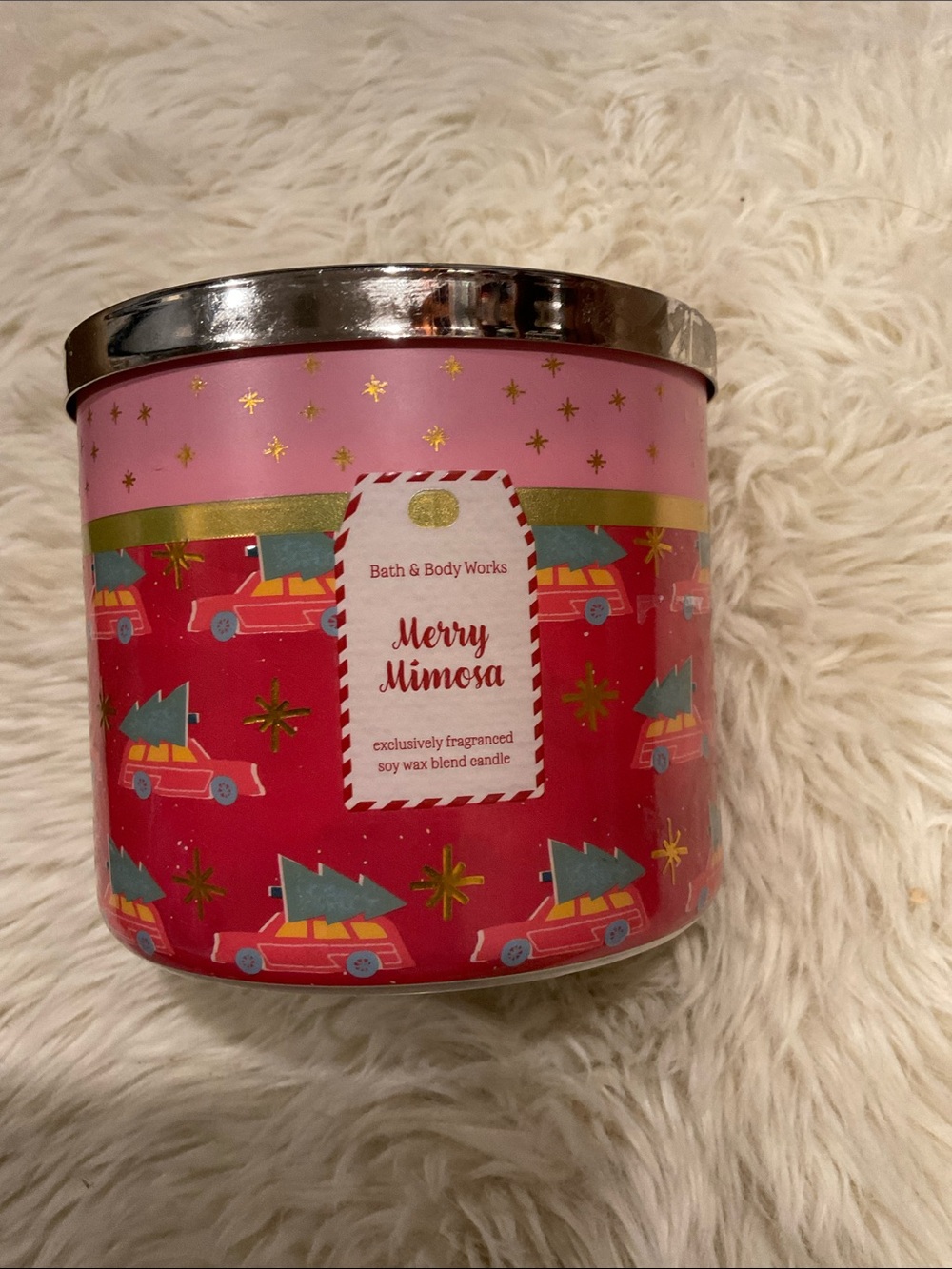 Bath & Body Works MERRY MIMOSA 3 Wick Candle. NWT